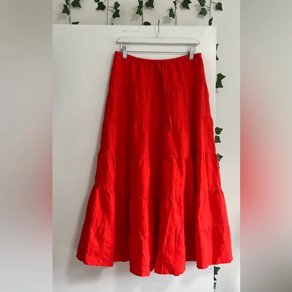 NWOTS Wilfred Bouquet Linen Maxi Skirt Sz M - Picture 8 of 14